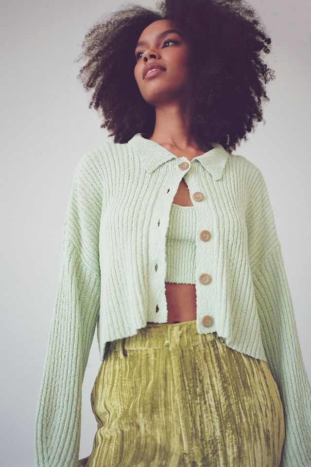 UO Simona Ribbed Cardigan | Urban Outfitters (US and RoW)