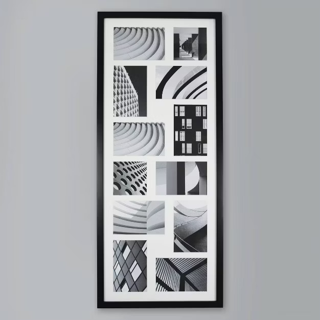 Thin Collage Frame Holds 12 Multi Size Photos Black - Made By Design™ | Target