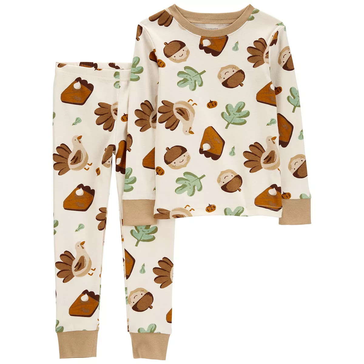 Toddler Boy Carter's 2-Piece Thanksgiving Snug Fit Top & Bottoms Pajama Set | Kohl's