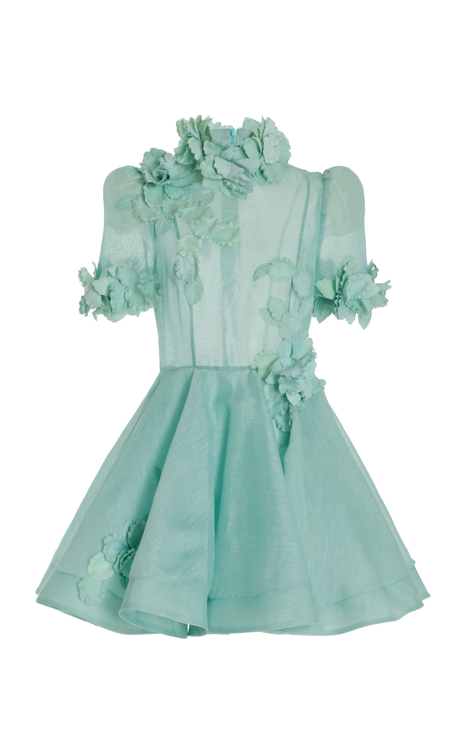High Tide Lift Off Flower Linen-Silk Mini Dress | Moda Operandi (Global)