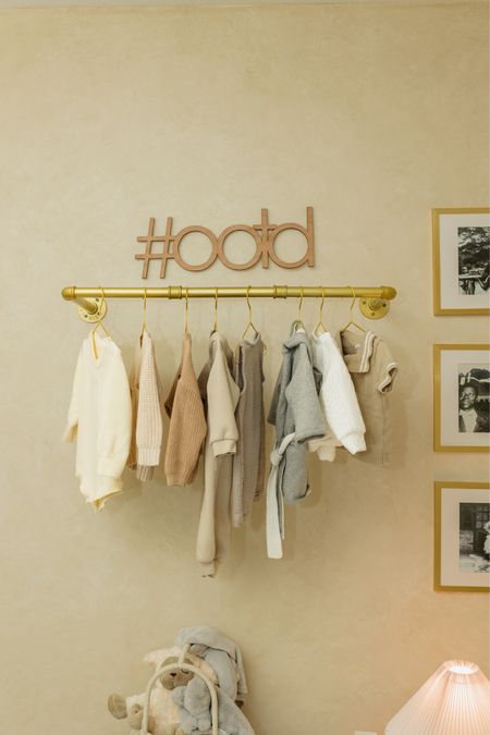 OOTD area for Zai! Perfect touch to the nursery! 

Nursery inspo - clothing storage - OOTD - baby room - kids room - interior design - decor - home decor - nuetral - baby - toddler - kid

#LTKbaby #LTKhome #LTKkids