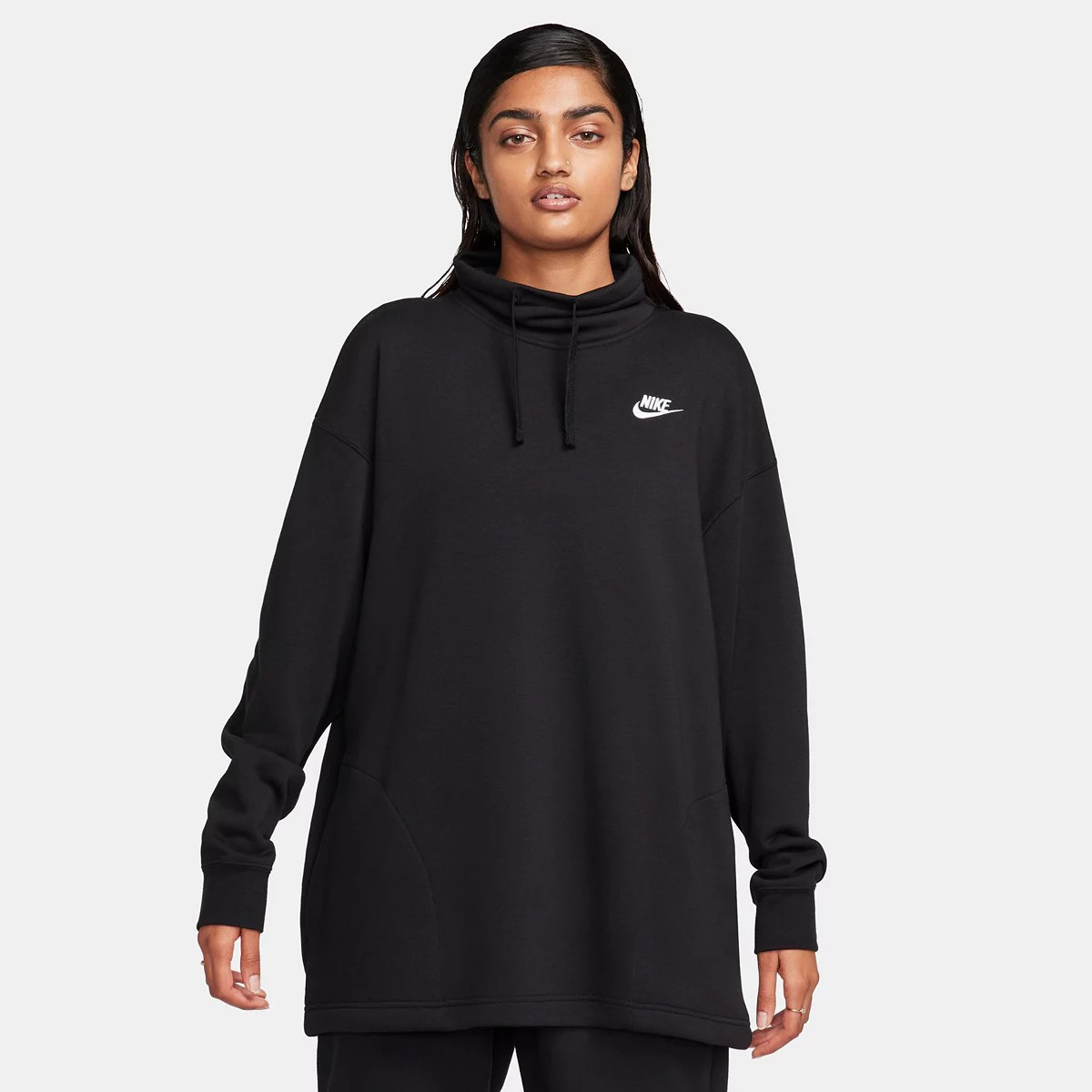 Women's Nike Sportswear Club Fleece Oversized Mock-Neck Sweatshirt | Kohl's