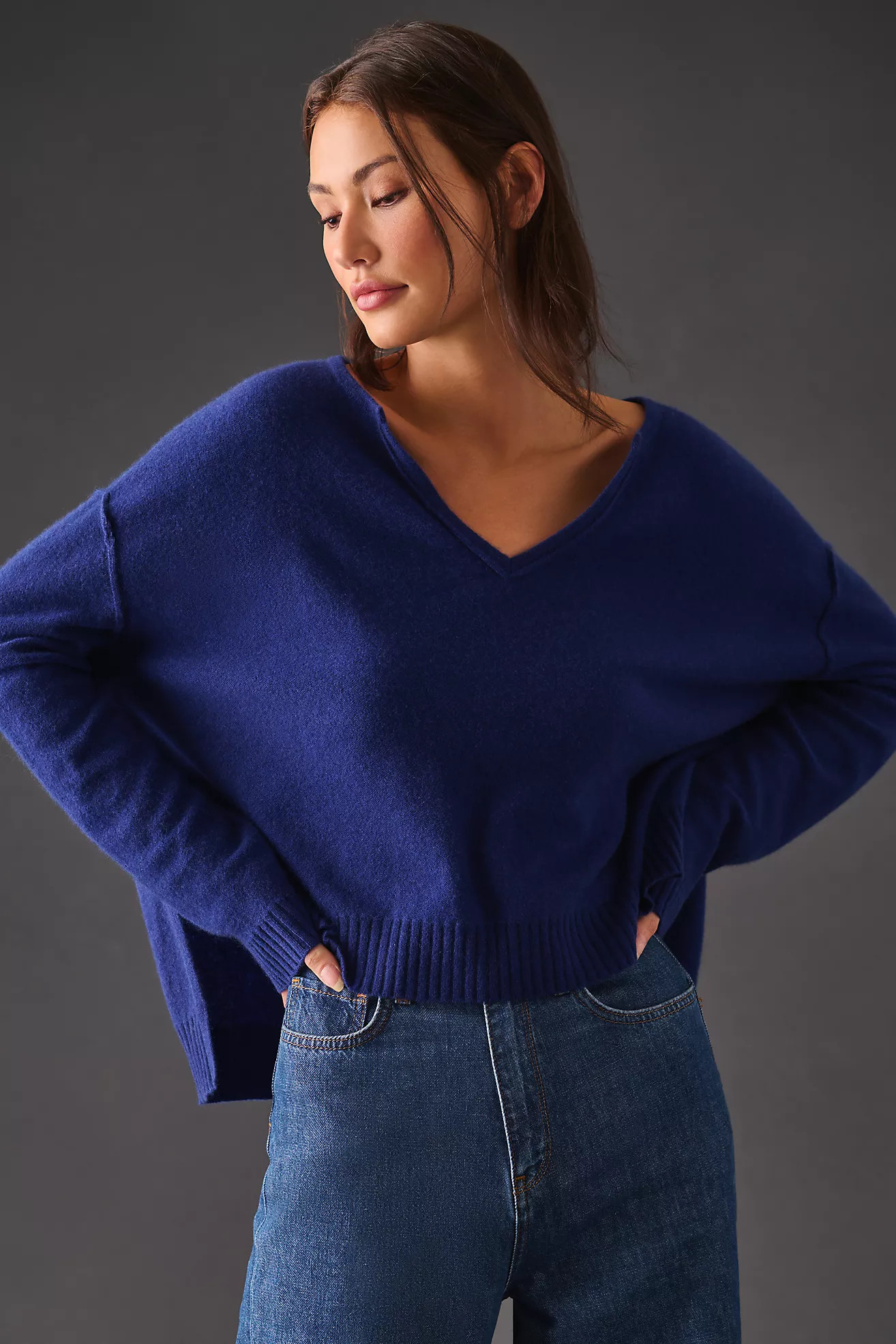 Pilcro V-Neck Cashmere Sweater | Anthropologie (US)