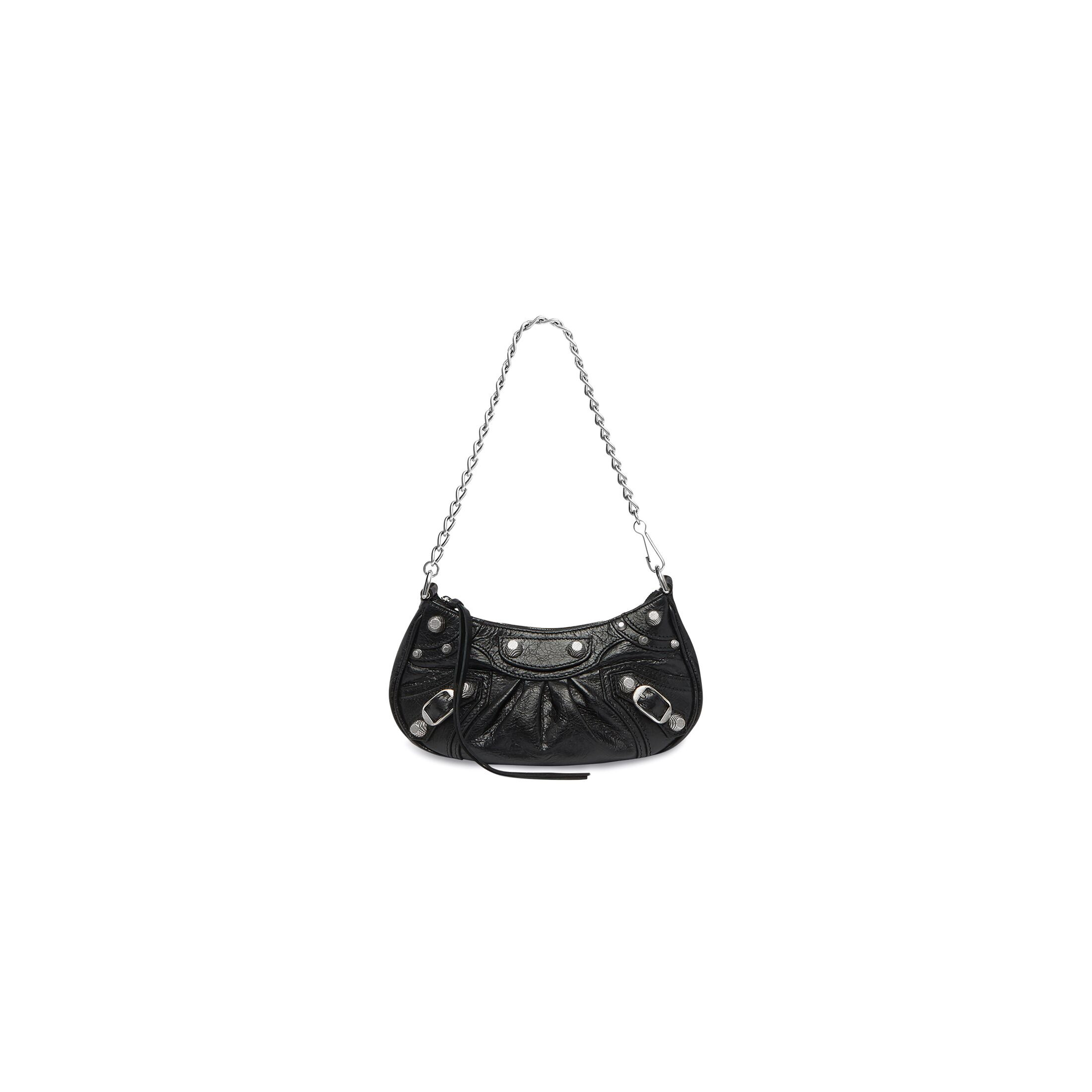 Balenciaga Le Cagole Mini Bag With Chain Black - Women's -Material: Lambskin | Balenciaga