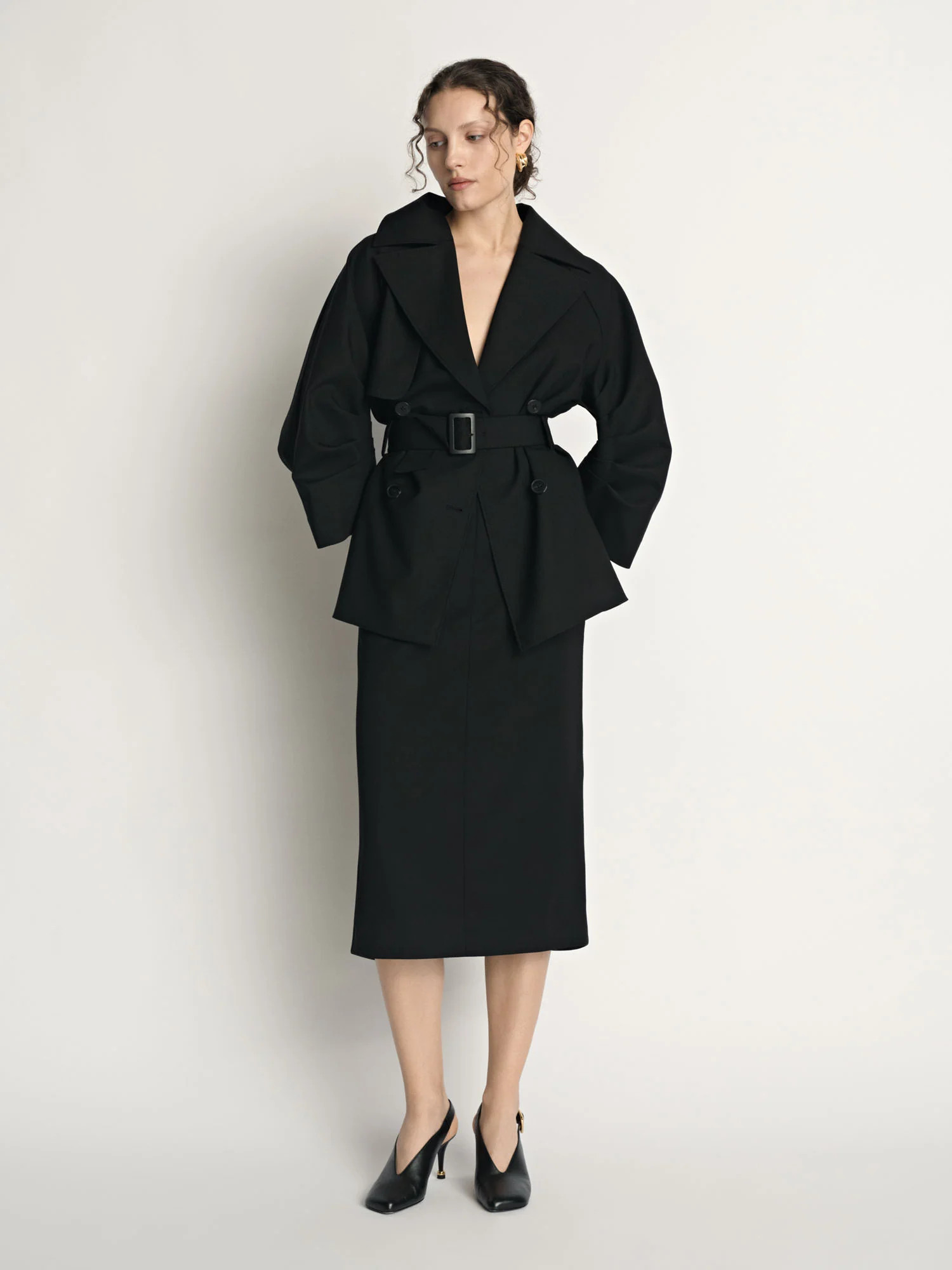 Cocoon Sleeve Cropped Trench | Veronika Maine AU
