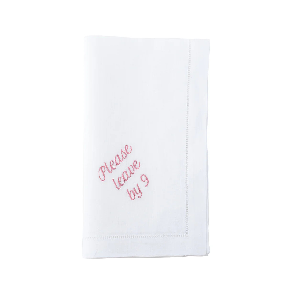 Please Leave by 9 Dinner Napkins, Set of 12 | Over The Moon