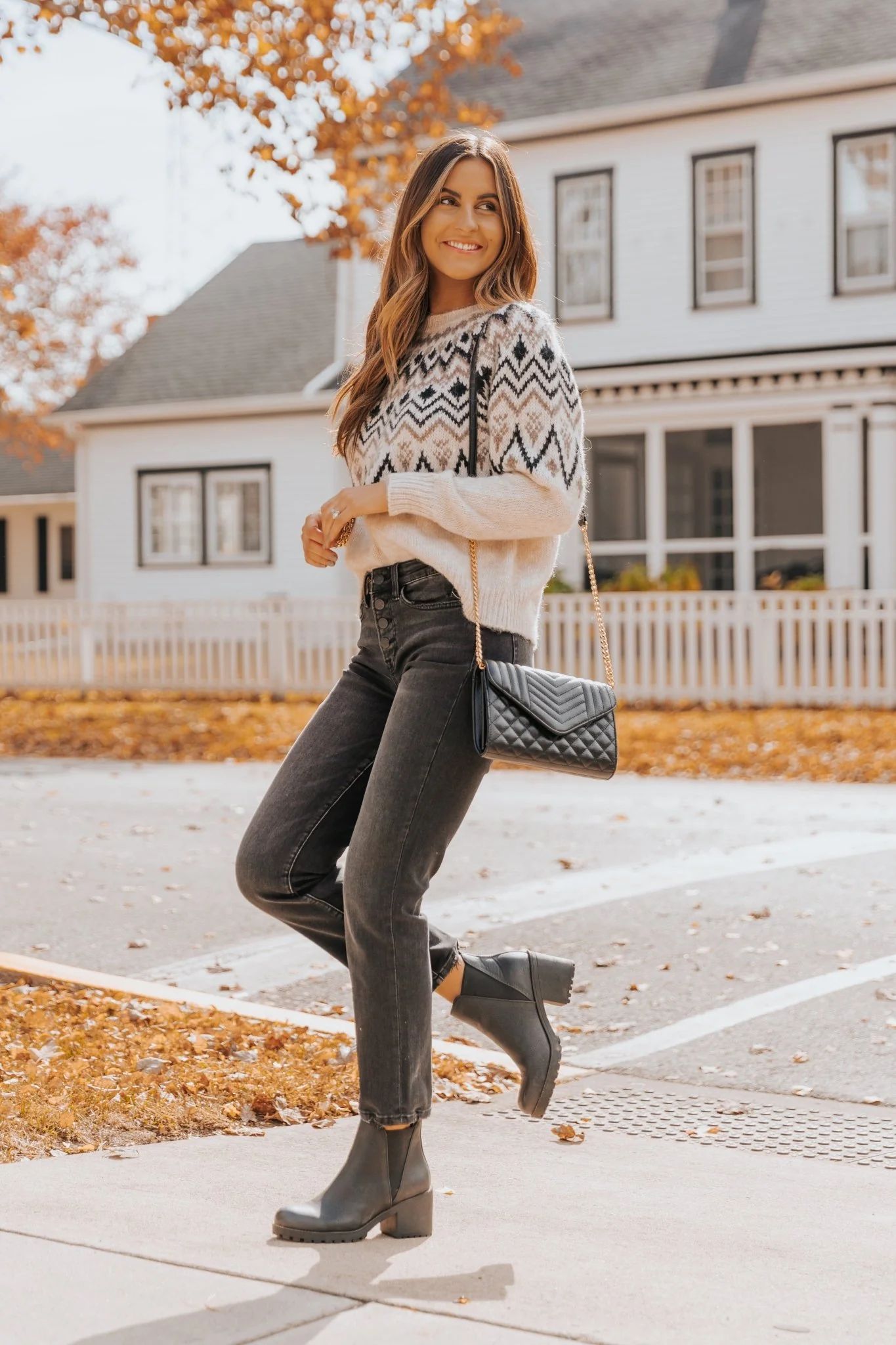 Carolina Beige Fair Isle Crewneck Sweater | Magnolia Boutique | Magnolia Boutique