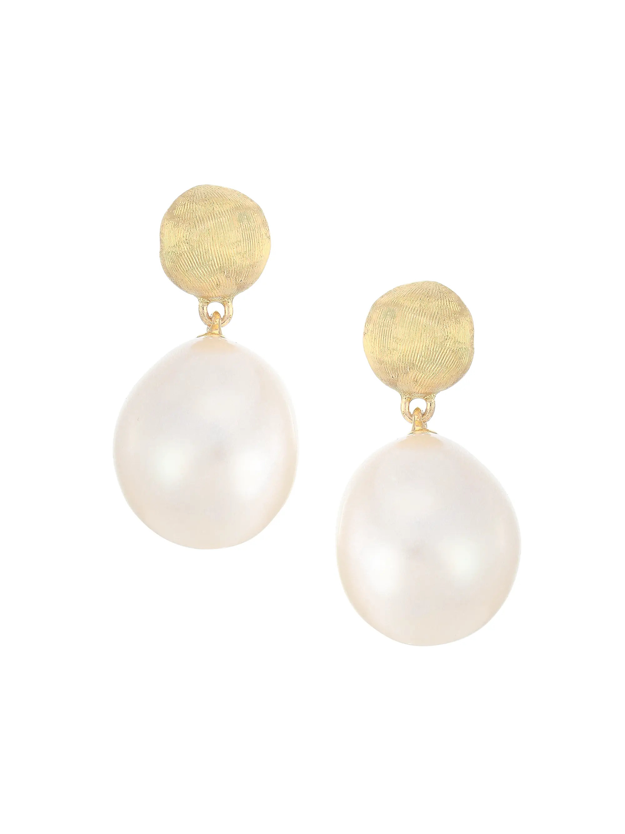 Africa 18K Yellow Gold & Cultured Pearl Drop Earrings | Saks Fifth Avenue