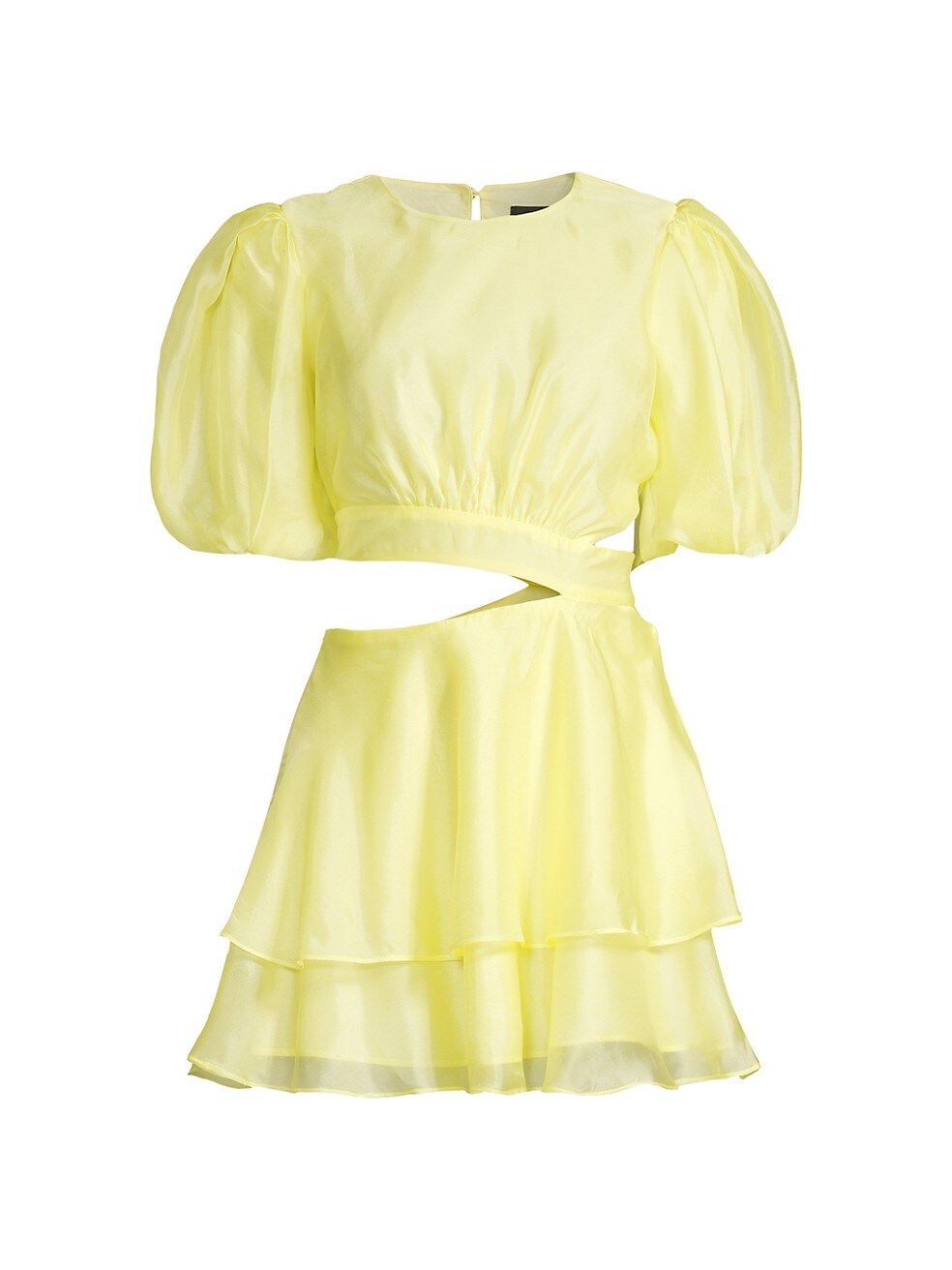 Enya Cut-Out Puff-Sleeve Minidress | Saks Fifth Avenue
