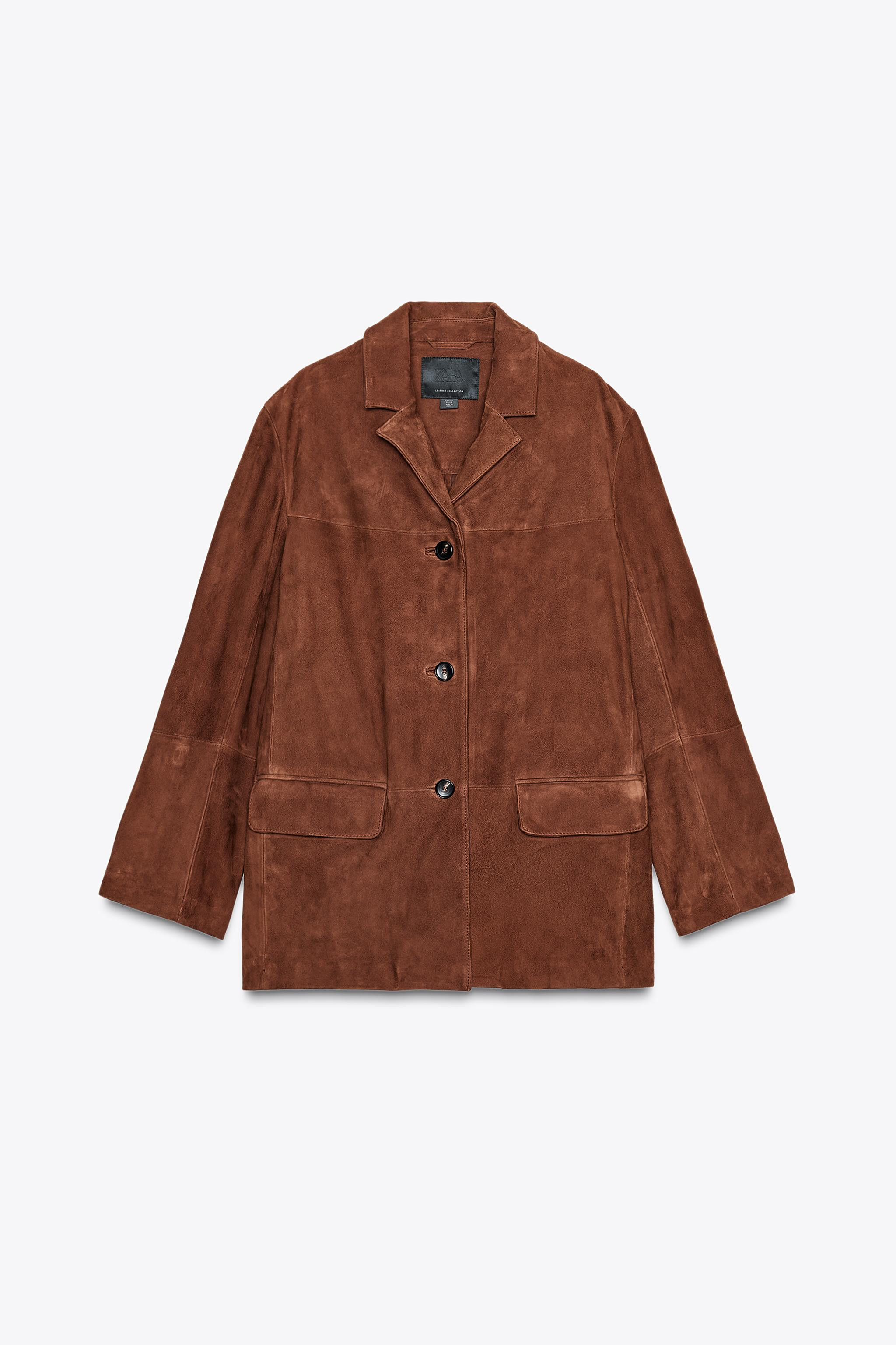 ZW COLLECTION LIMITED EDITION OVERSIZED SUEDE LEATHER BLAZER | Zara UK