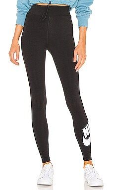 Nike NSW Legasee Legging im Black & White from Revolve.com | Revolve Clothing (Global)