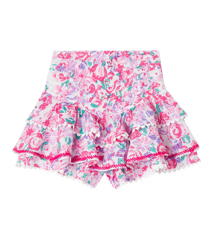 Poupette St Barth Kids Alizee floral ruffled skirt | Mytheresa (US/CA)