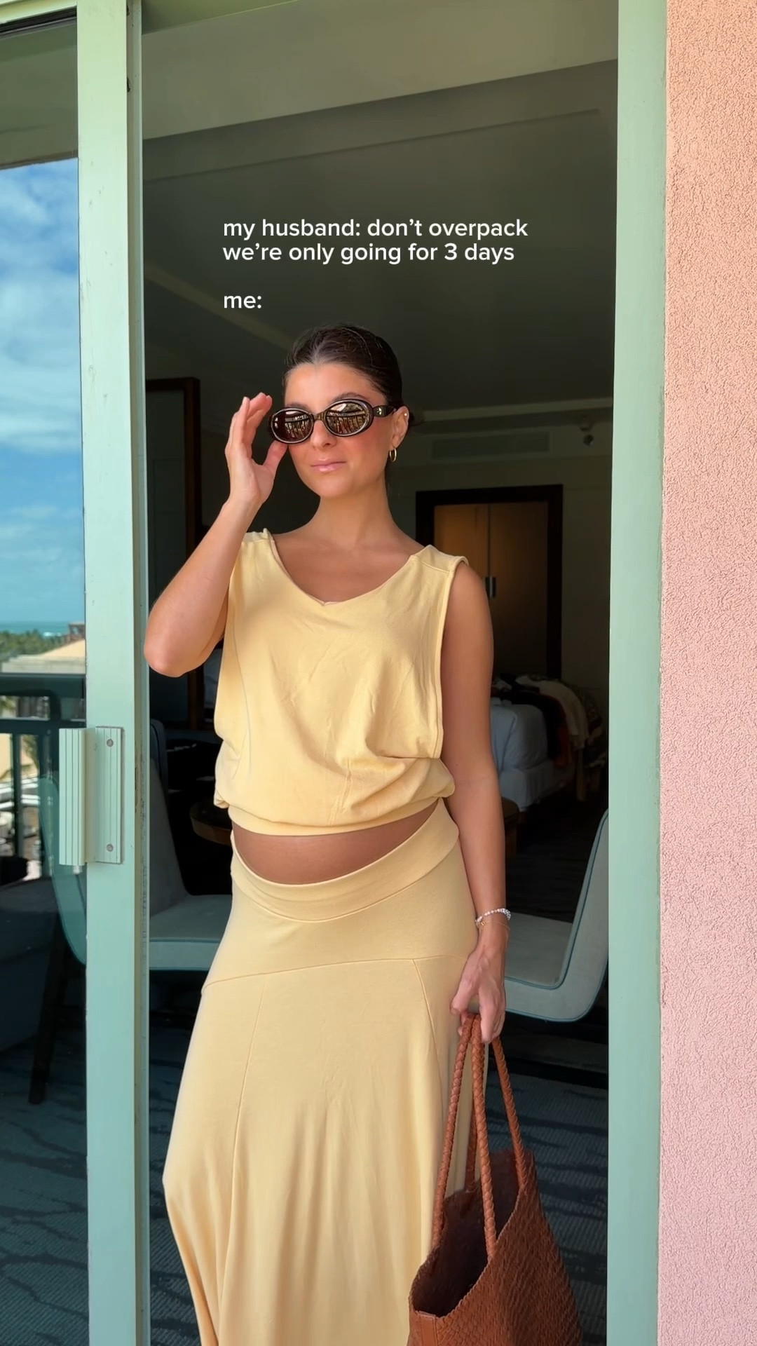 [4/14/26] outfits I packed for the Bahamas 🪸@freepeople #freepeoplepartner 

sizing details:
• yellow carmen set - small 
• red baby tee (comes as a full Annette skirt set) - small 
• red pull on pant - xs
• cotton linen midi dress - small 
• green printed maxi - small 
• white keep it cool set - xs
• yellow Bristol skirt set - small 
• green maxi skirt set - xs

#LTKPetite #LTKTravel #LTKBump