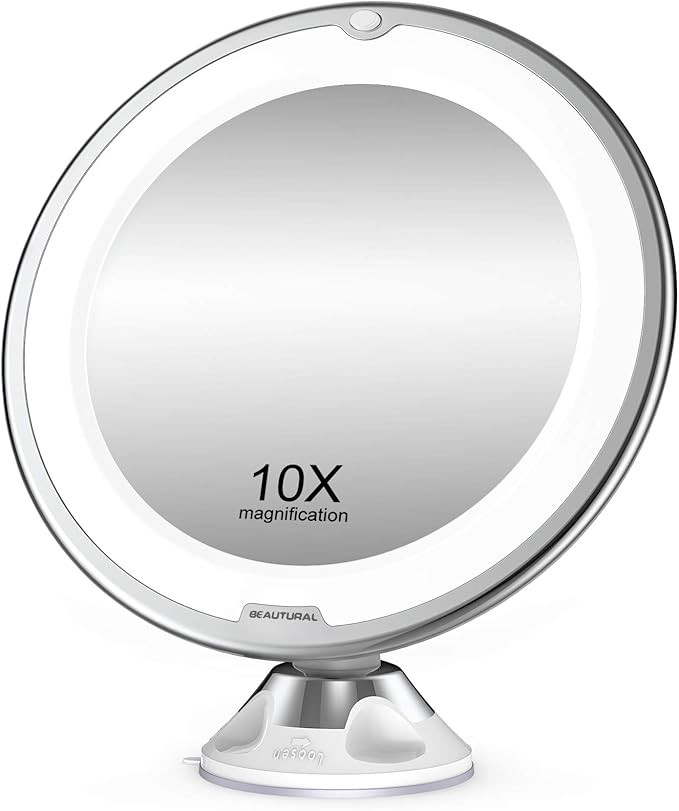 Beautural 10X Magnifying Makeup Mirror with LED Lights, Lighted Magnifying Vanity Makeup Mirror f... | Amazon (US)