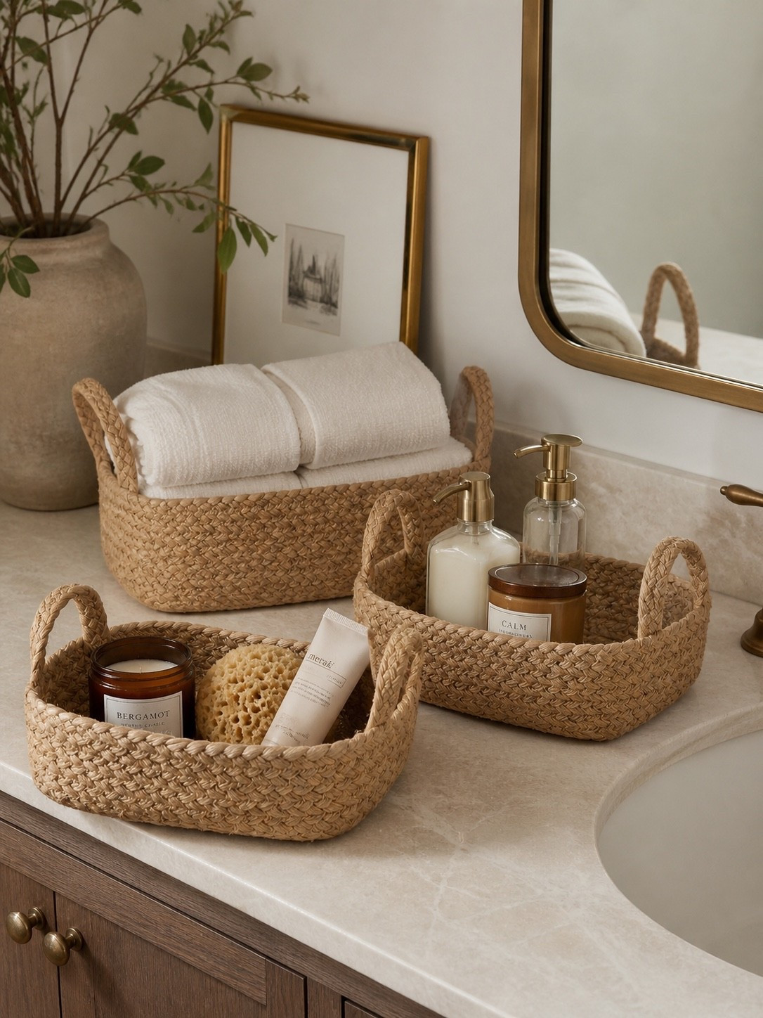Amazon baskets that look like PB! Perfect size for bathroom storage, pantry organization, or toys. ￼

#LTKHome