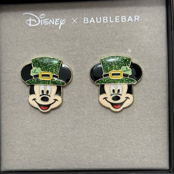 Disney X BaubleBar Mickey Mouse Luck of the Irish St. Patrick’s Day Earrings | Poshmark