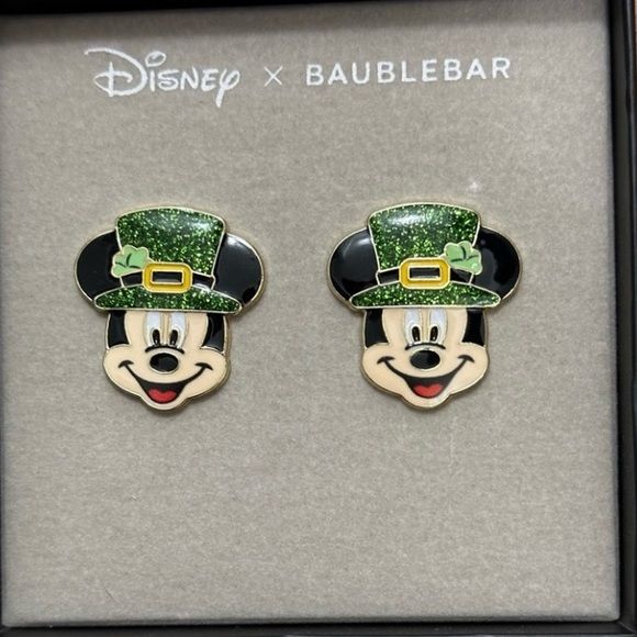 Disney X BaubleBar Mickey Mouse Luck of the Irish St. Patrick’s Day Earrings | Poshmark