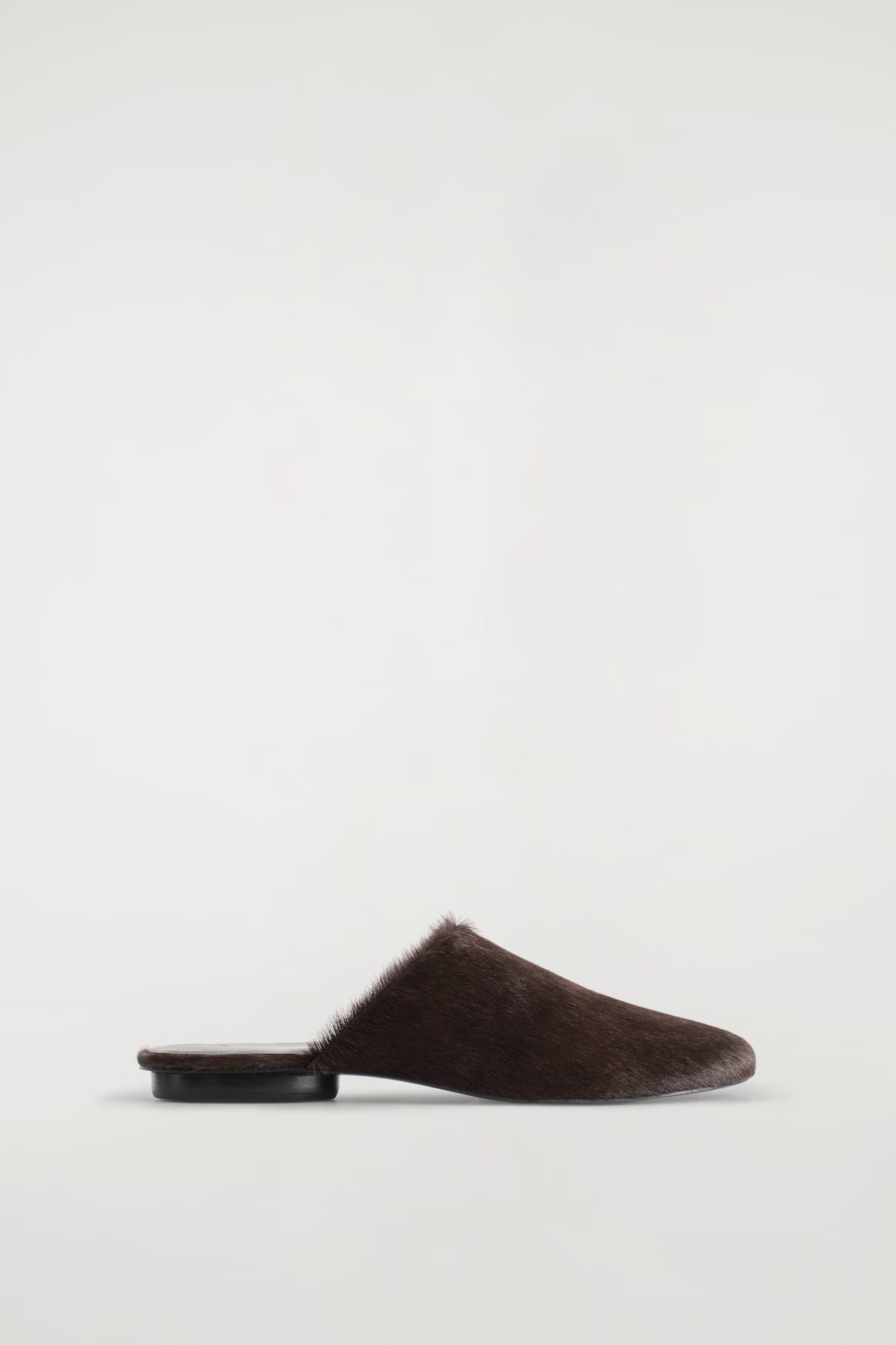 PONY HAIR MULES - DARK BROWN | COS | COS UK