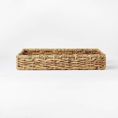 15.75&#34; x 4.33&#34; Chunky Woven Tray Basket Natural - Threshold&#8482; designed with Studio M... | Target