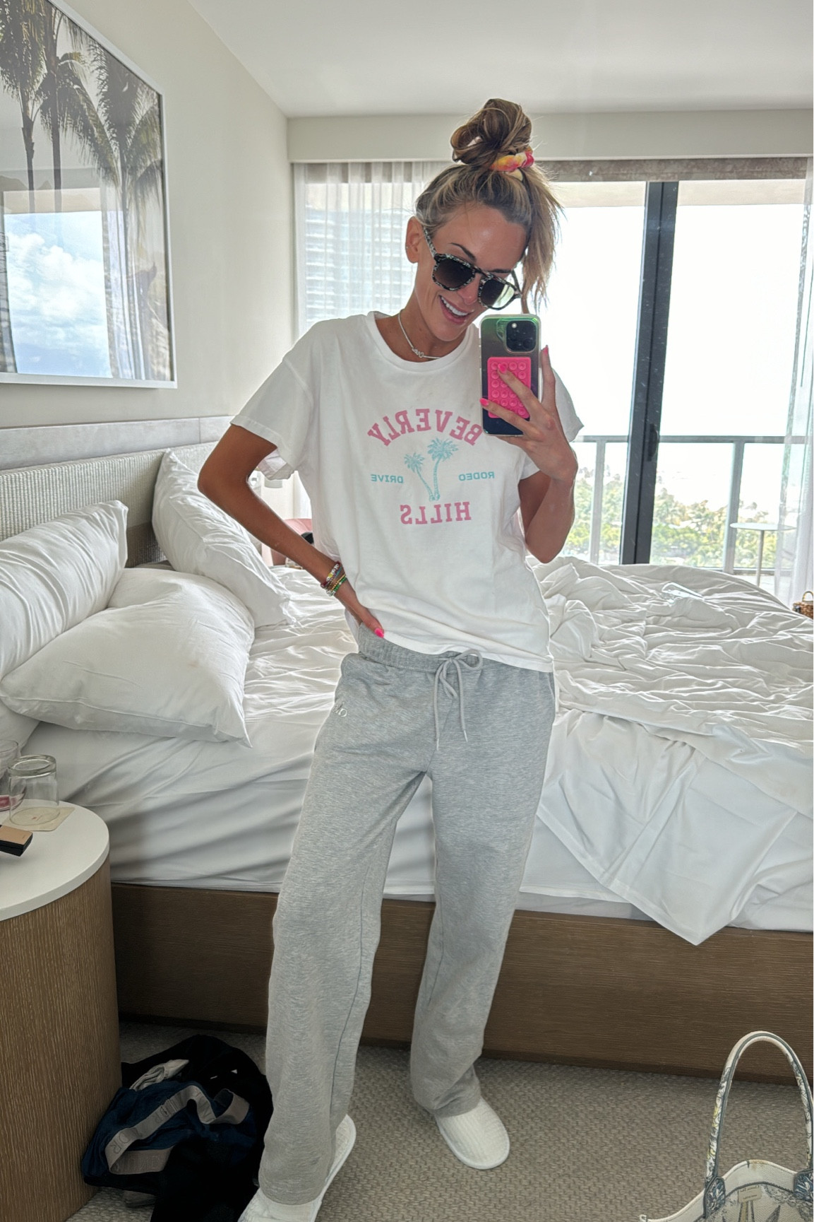 Travel OOTD for swim week! Top is sold out Lovers and Friends but linked similar