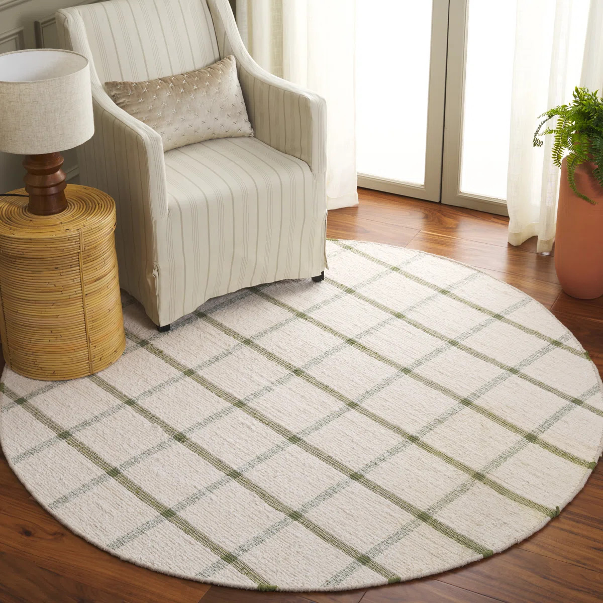 Nuriye Handwoven Recycled Cotton Plaid Rug | Wayfair North America
