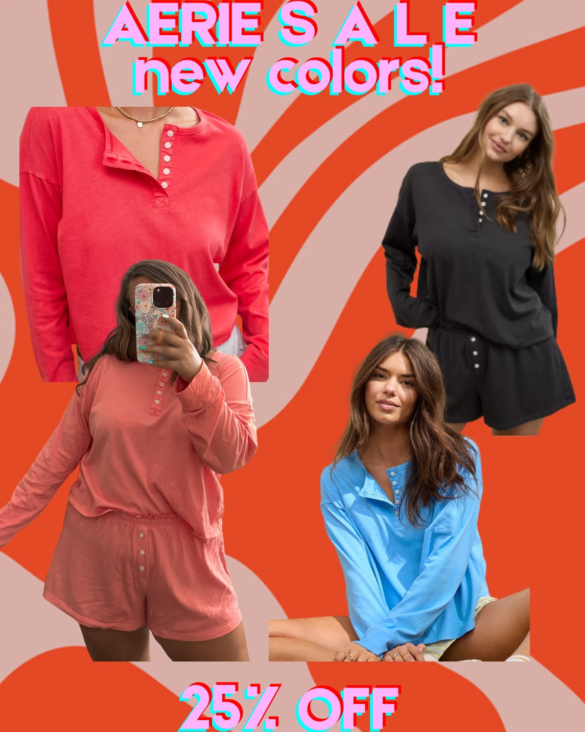 My favorite Aerie pjs just dropped in new colors 😍😍😍 25% off!!  | wearing a Large in both pieces 

#LTKSaleAlert #LTKBacktoSchool #LTKMidsize