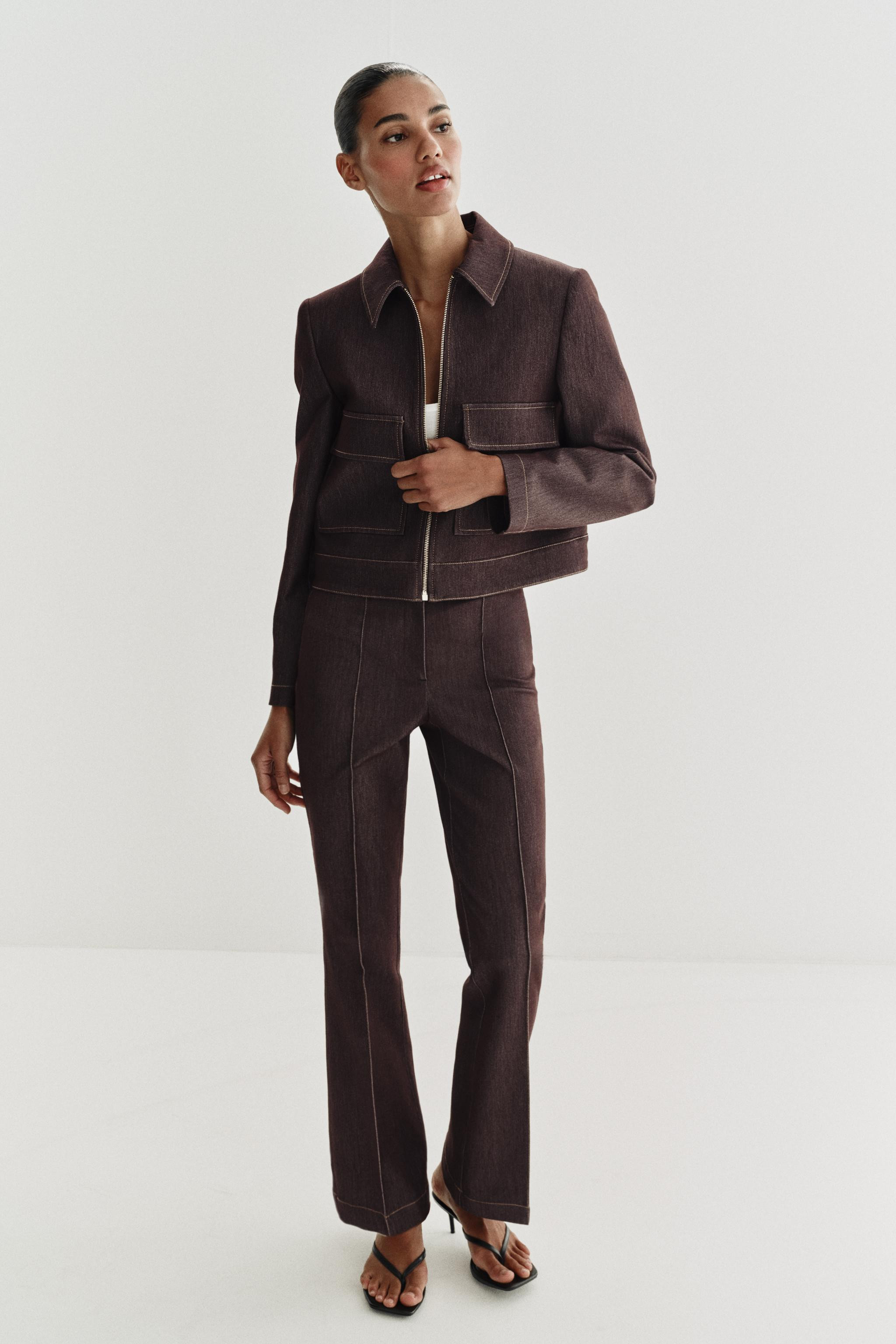 SHORT JACKET WITH FLAP POCKETS SET | Zara UK