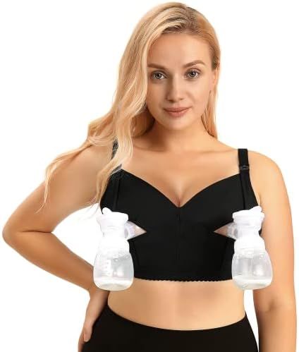 Amazon.com : Momcozy Pumping Bras Hand Free for Women, Deep V Breast Pump Bra Patented All-in-One... | Amazon (US)