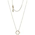 Amazon.com: Lucky Clover Necklace For Women Girls, 18K Gold Plated Cute Fashion Simple Girls Tita... | Amazon (US)