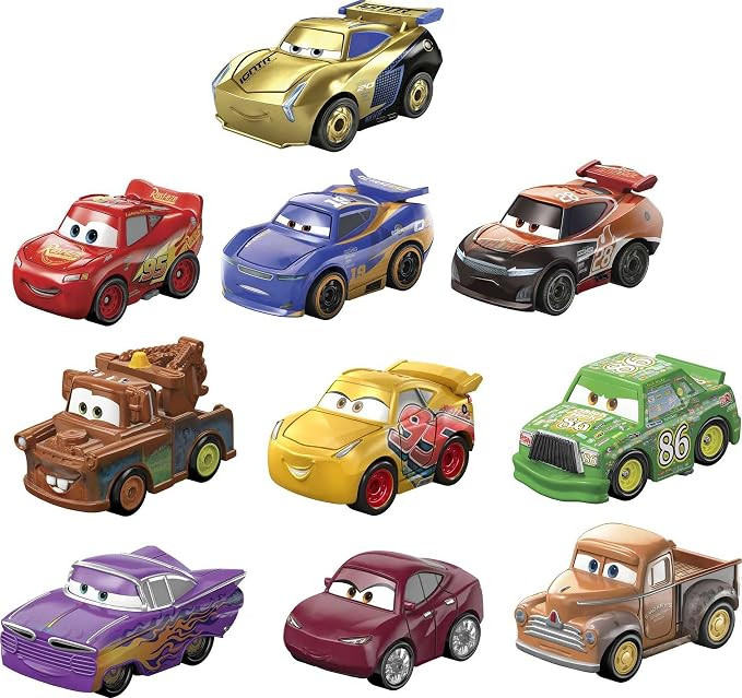 Mattel Disney and Pixar Cars Mini Racers Set of 10 Mini Die-cast Toy Cars, Derby Racers Series, C... | Amazon (US)
