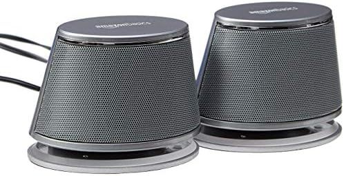 Amazon Basics USB-Powered PC Computer Speakers with Dynamic Sound | Silver | Amazon (US)