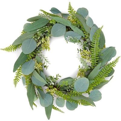 Farmlyn Creek Eucalyptus Wreaths, Artificial Plant Leaves for Front Door, Summer & Spring Home De... | Target