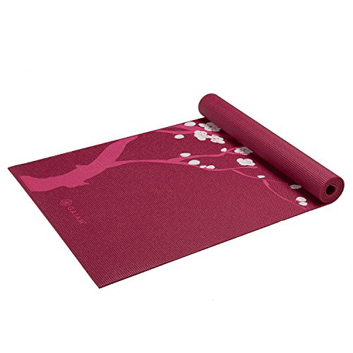 Gaiam Print Yoga Mat, Pink Cherry Blossom, 3/4mm | Amazon (US)