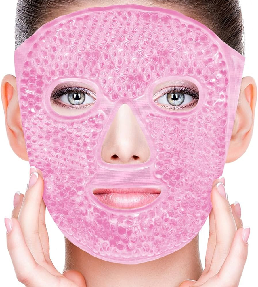 Cold Face Eye Masks Ice Face Mask Hot Cold Compress for Dark Circles, Puffiness, Migraines, Heada... | Amazon (US)