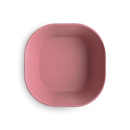 mushie Square Dinnerware Bowls for Kids | Made in Denmark, Set of 2 (Dusty Rose) | Amazon (US)