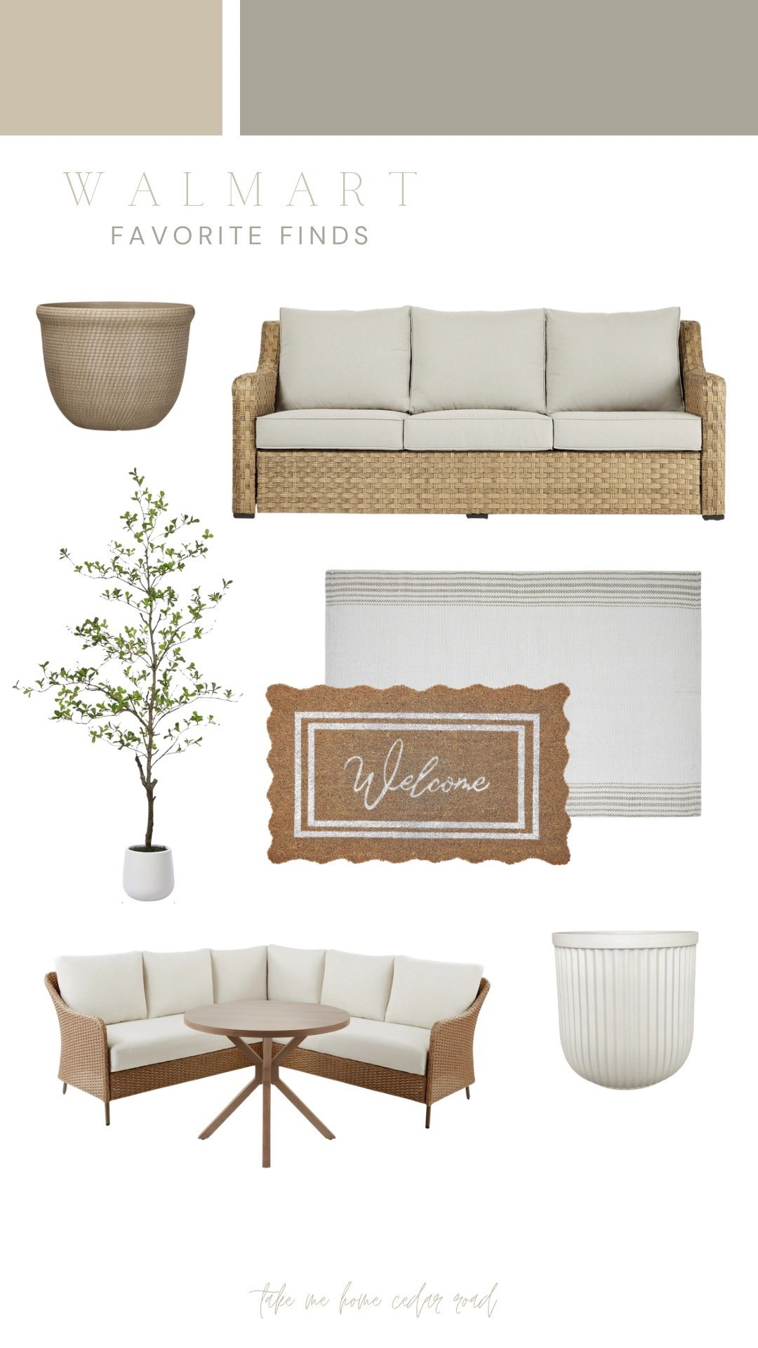 Walmart favorite outdoor furniture and decor finds, outdoor furniture, patio furniture, planter, outdoor rug, door mat, porch decor, faux tree

#LTKHome #LTKSaleAlert