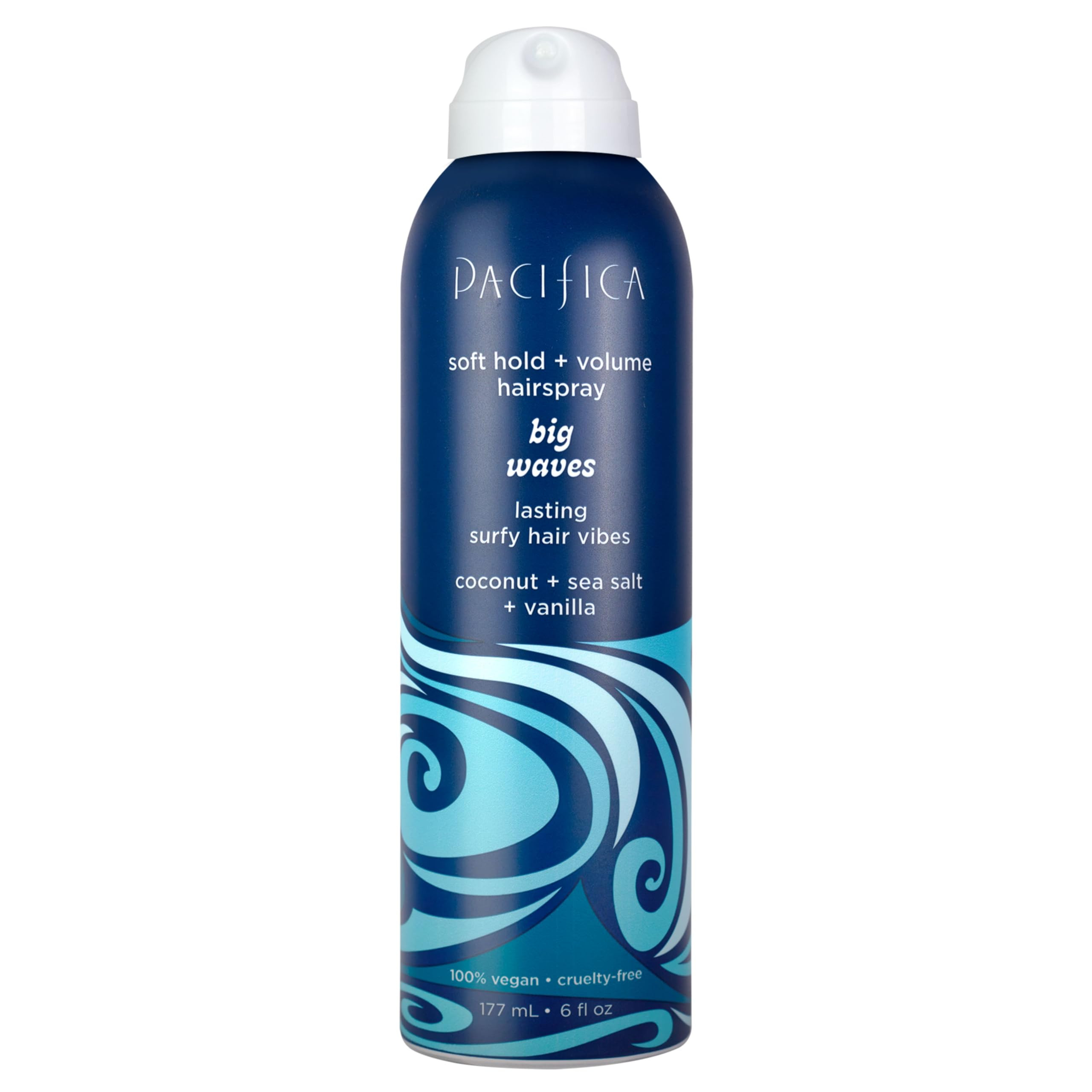 Pacifica Beauty Big Waves Coconut, Vanilla & Sea Salt Hairspray, Controls Frizz & Adds Volume, De... | Amazon (US)