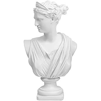 Good Buy Gifts Diana The Huntress Bust - Roman God Statue - 1Ft Height - White/Green Color (White) | Amazon (US)