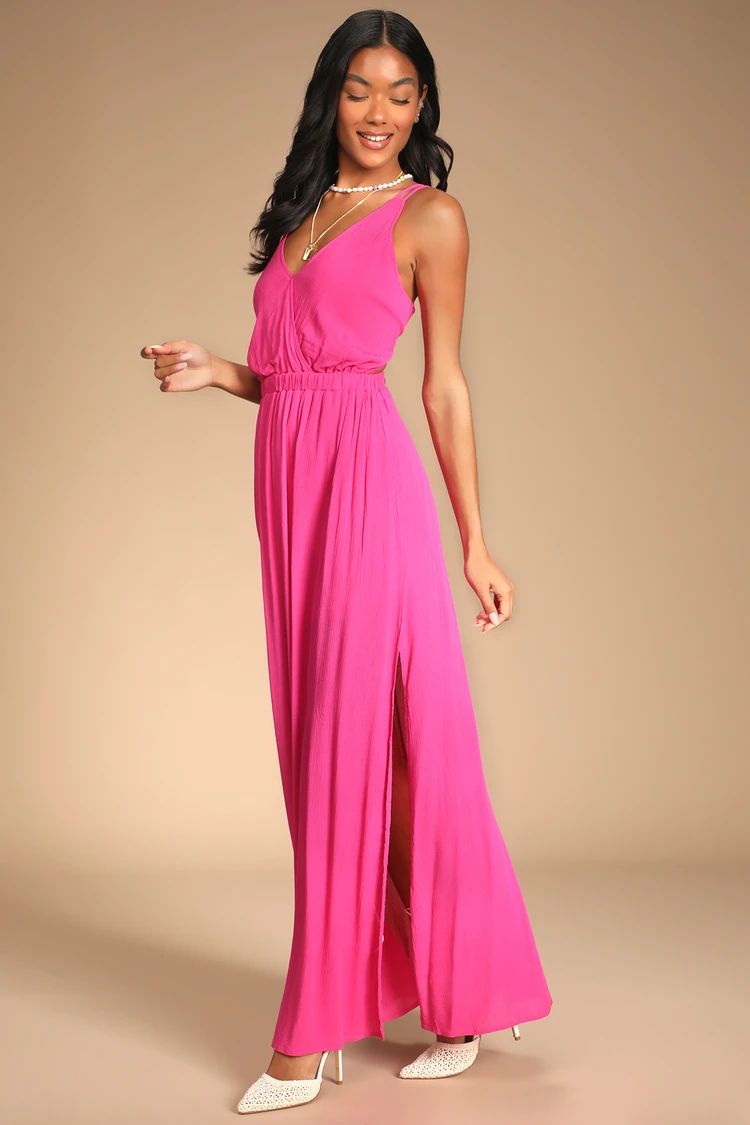 Lost in Paradise Hot Pink Maxi Dress | Lulus (US)