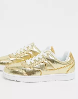 ASOS DESIGN Deal lace up sneakers in gold | ASOS (Global)