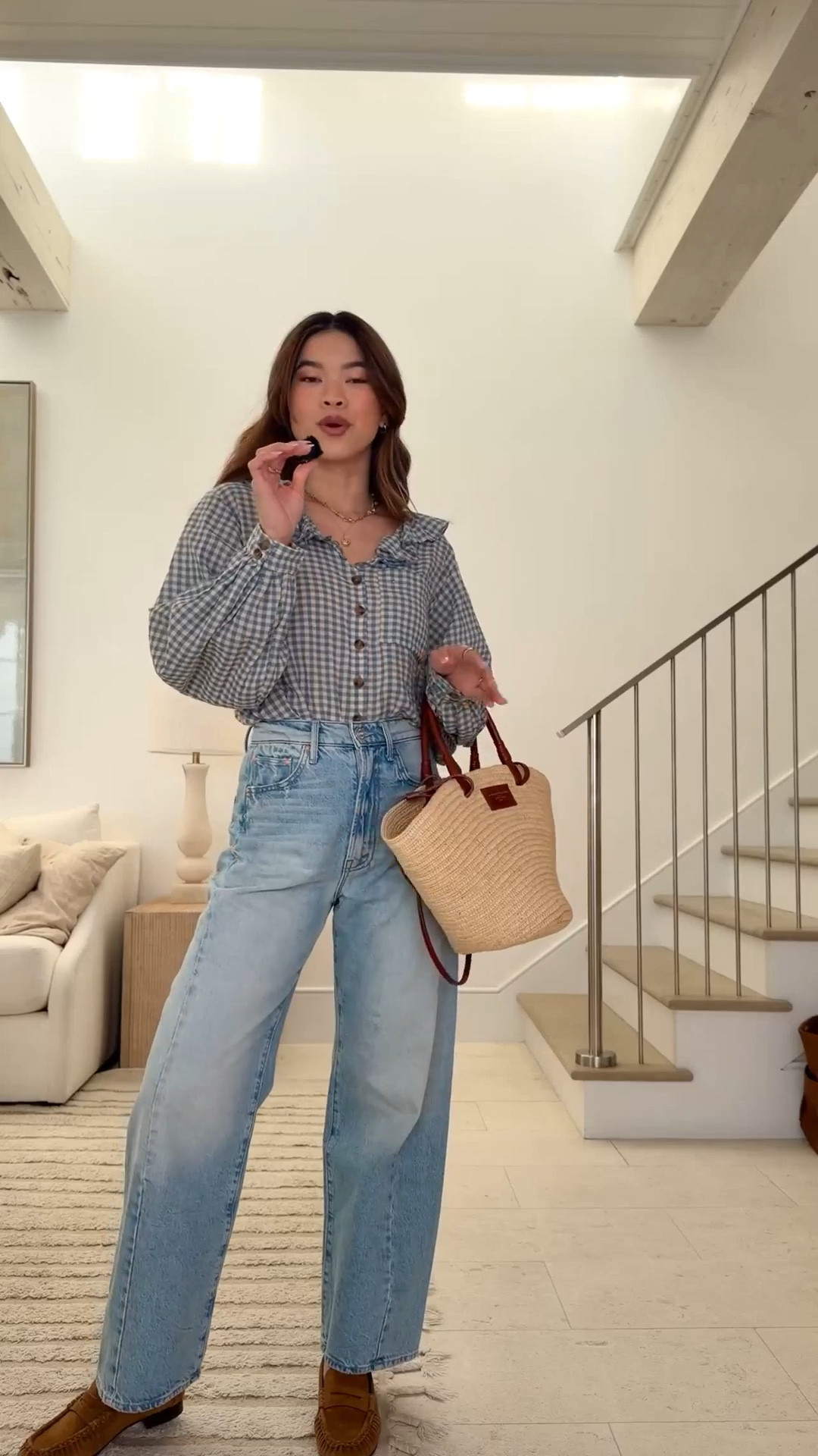 Sizing info: 
top size XS
jeans size 24 in this is how I roll

petite fashion, get dressed with me, outfit inspiration, ootd, nashville outfit, Nashville influencer, petite style, vacation style, casual outfits, mom style, petite pants, spring outfits, spring outfit info, spring pants, spring outfit idea, spring top, spring bag, spring blouse, spring shoes, spring jeans, straw bag, 

 @Anthropologie 

#LTKmomlife #LTKSeasonal #LTKootd