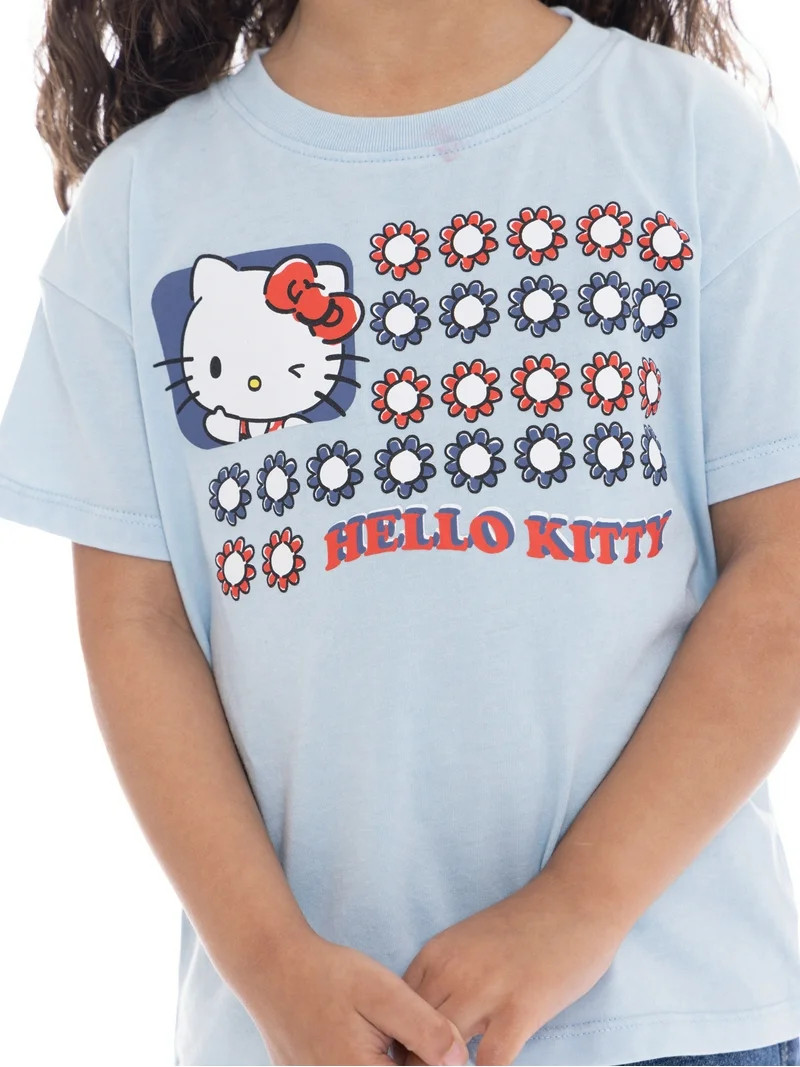 Hello Kitty Toddler Girls Americana Graphic Tee, Sizes 12M-5T - Walmart.com | Walmart (US)