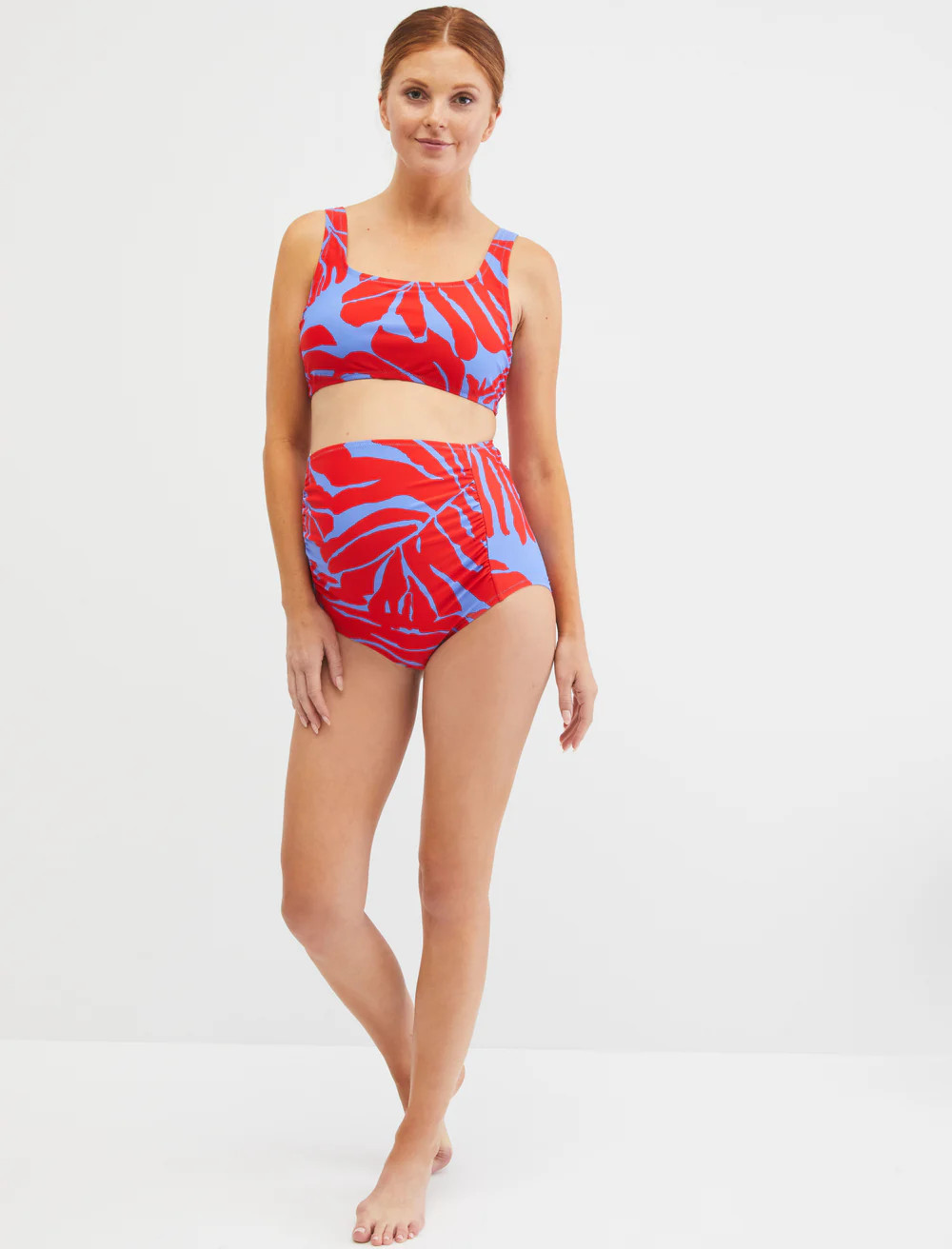 Beach Bump™ High Waisted Maternity 2-Piece Bikini Set UPF 50+ | Motherhood Maternity