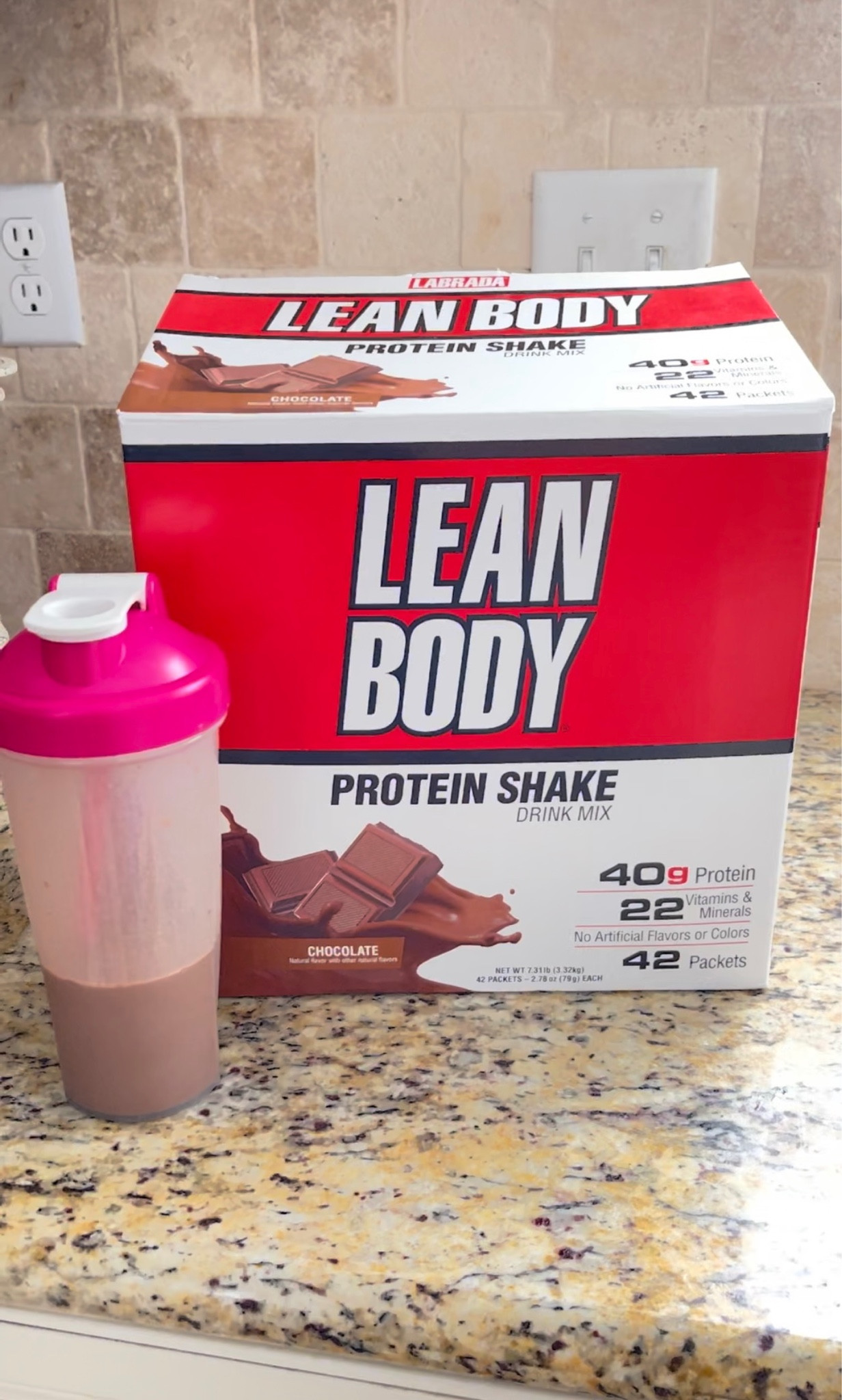 Lean Body Protein Shake! 40g protein. 
22 Vitamins and Minerals. Tasty and healthy. No artificial flavors or colors.
Gets the job done right 💪🏽

#LTKActive #LTKfitness #LTKworkwear