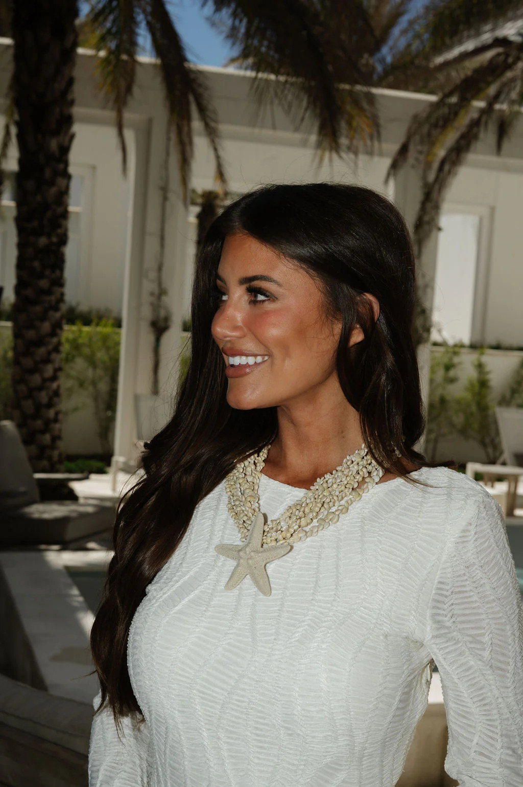 Neutral Chunky Shell Necklace | These Three