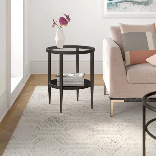 Barbara 23.63'' Tall Glass End Table | Wayfair North America