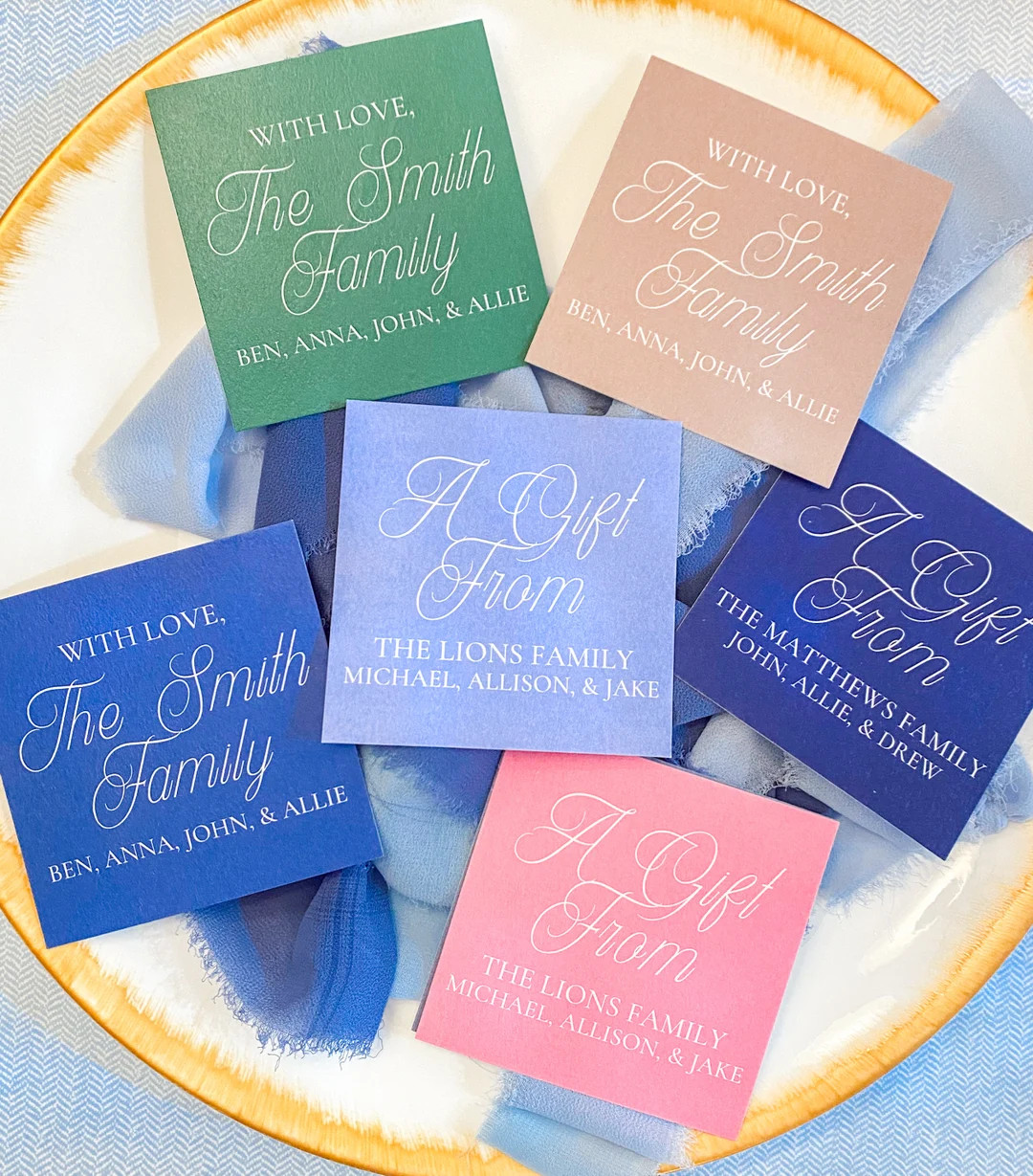 Family Personalized Gift Tags/ Royal/ Classic / Fancy - Etsy | Etsy (US)