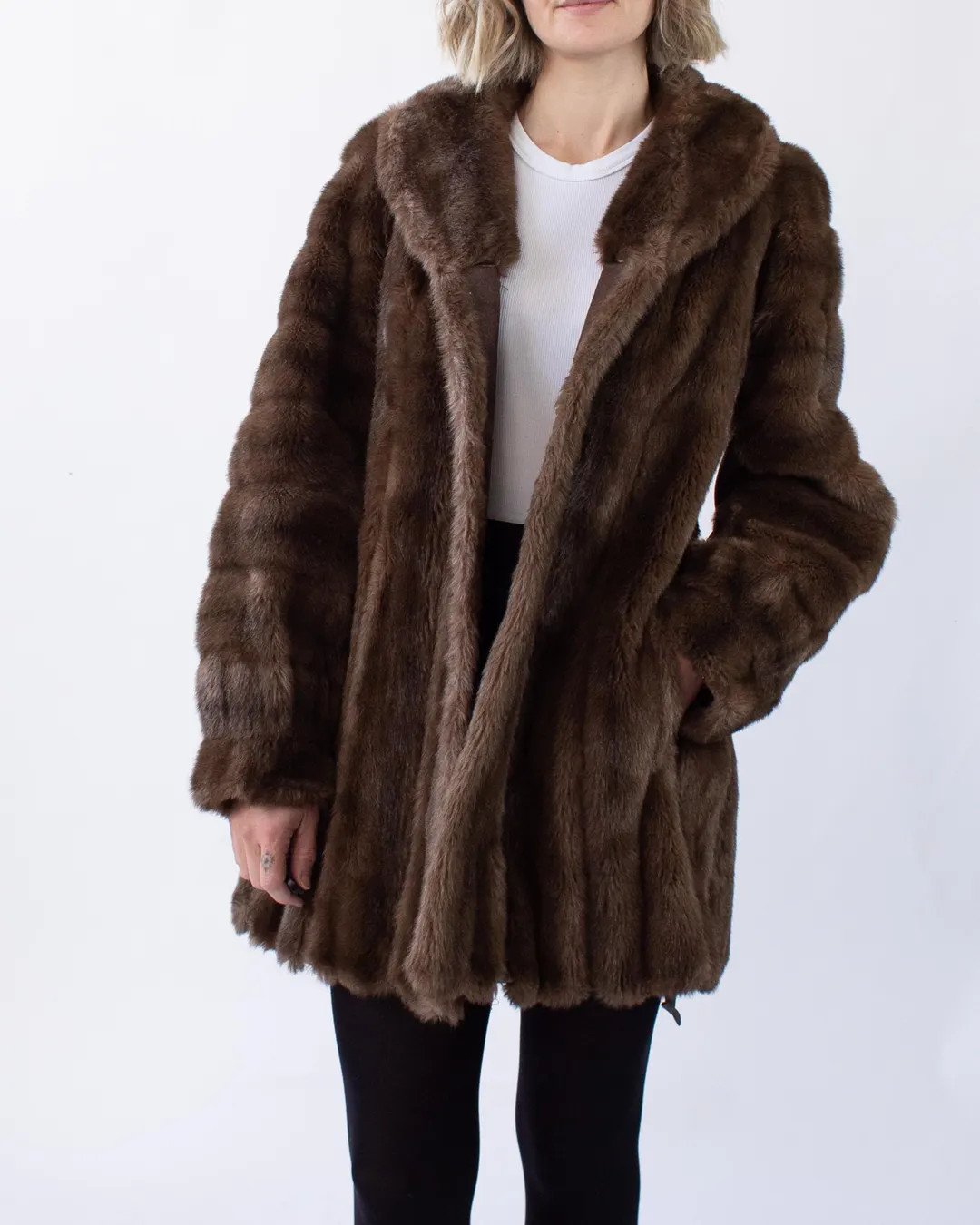 Women's Vintage Paris Lilli Ann Faux Fur Coat | 1970s | Chocolate Brown - Etsy Australia | Etsy (US)