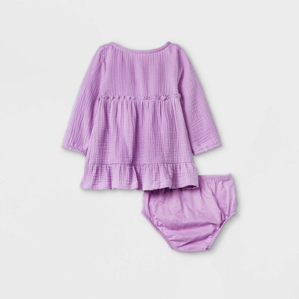 Baby Girls' Gauze Dress - Cat & Jack™ Lilac | Target
