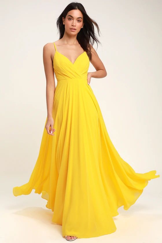 All About Love Yellow Maxi Dress | Lulus (US)